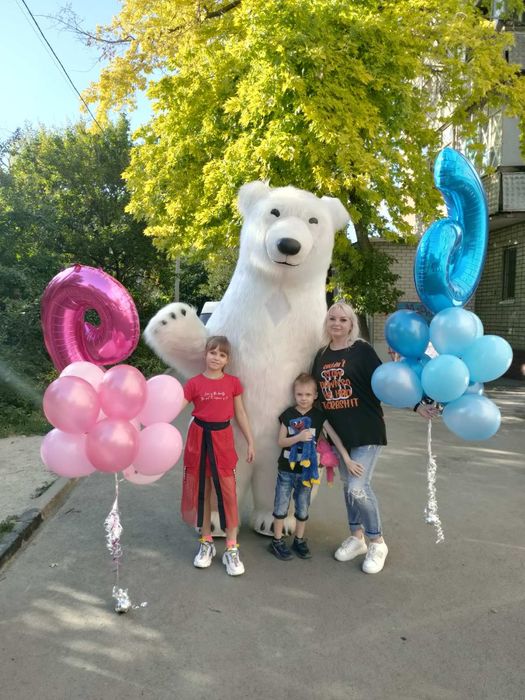 Привітання ведмедика поздравление  Мішка Аніматори Мишка Запоріжжя