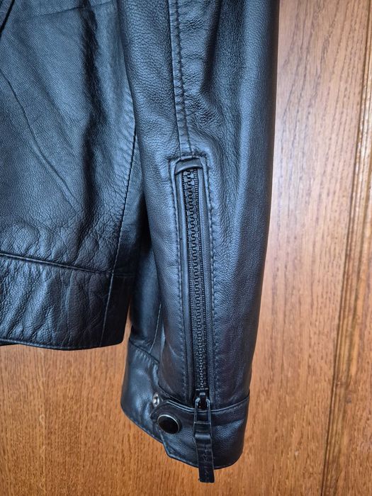 Чоловіча шкіряна куртка 100% натуральна шкіра ягняти розмір М