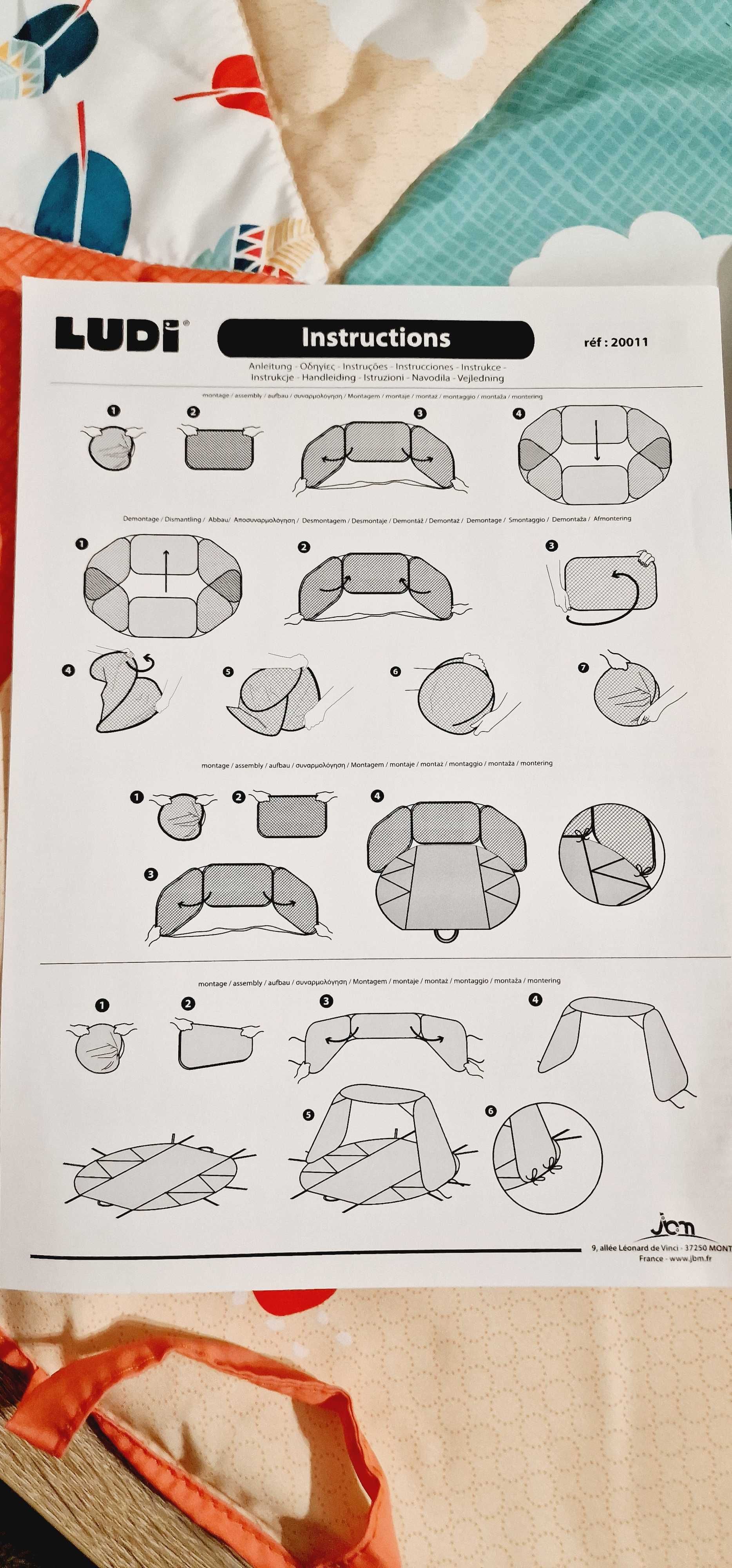 Ludi interaktywna mata edukacyjna kojec 2w1