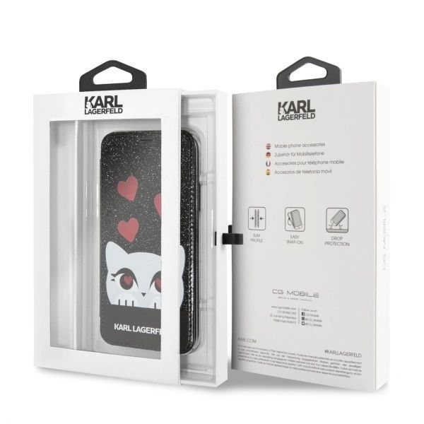 Etui Karl Lagerfeld Valentine na iPhone X / Xs - czarne