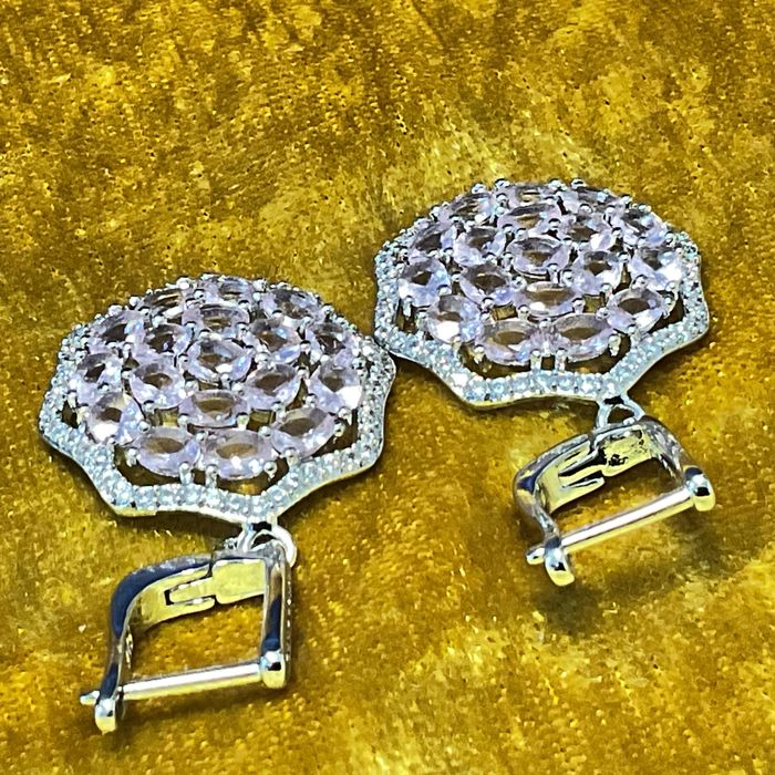 Brincos prata 925 compri.3,9 cm