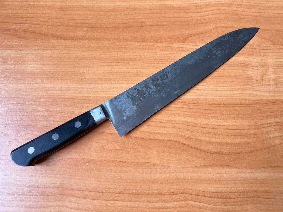 Кухонный японский Шеф-нож Гьюто Sukehísa из углеродистой стали 270мм