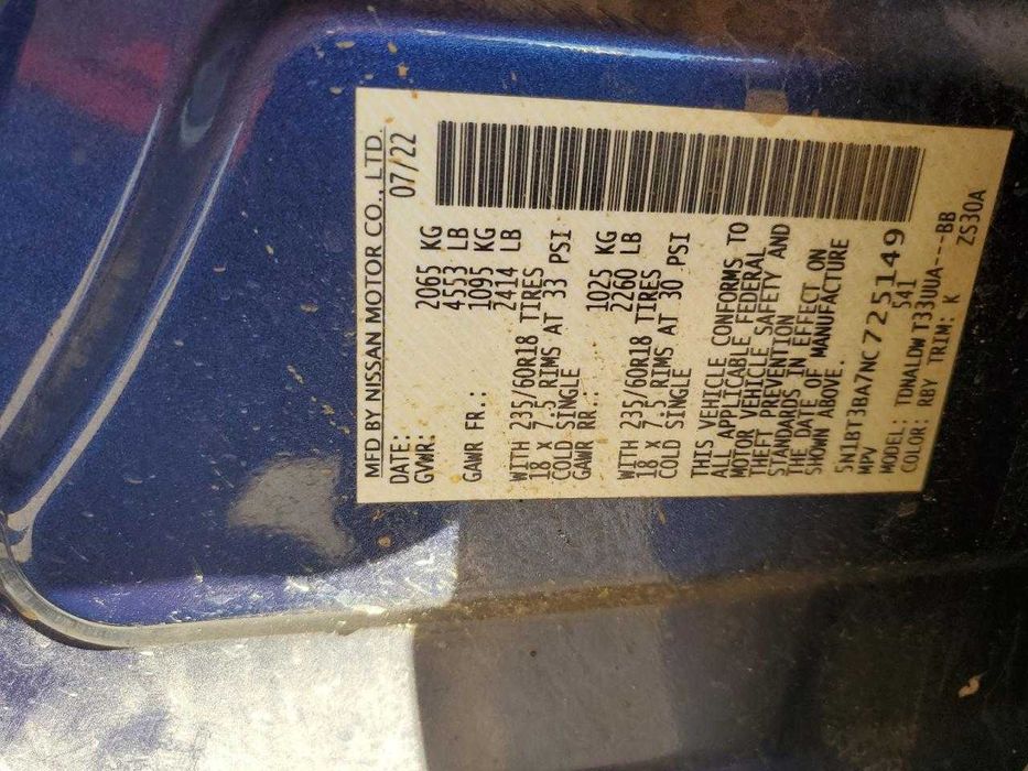 Nissan Rogue Sv 2022