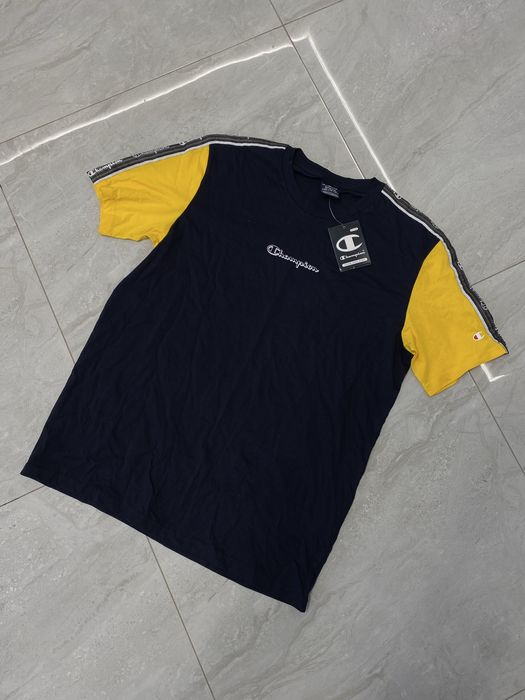 Футболка Champion ОРИГІНАЛ бавовняна чемпіон майка лампаси kappa