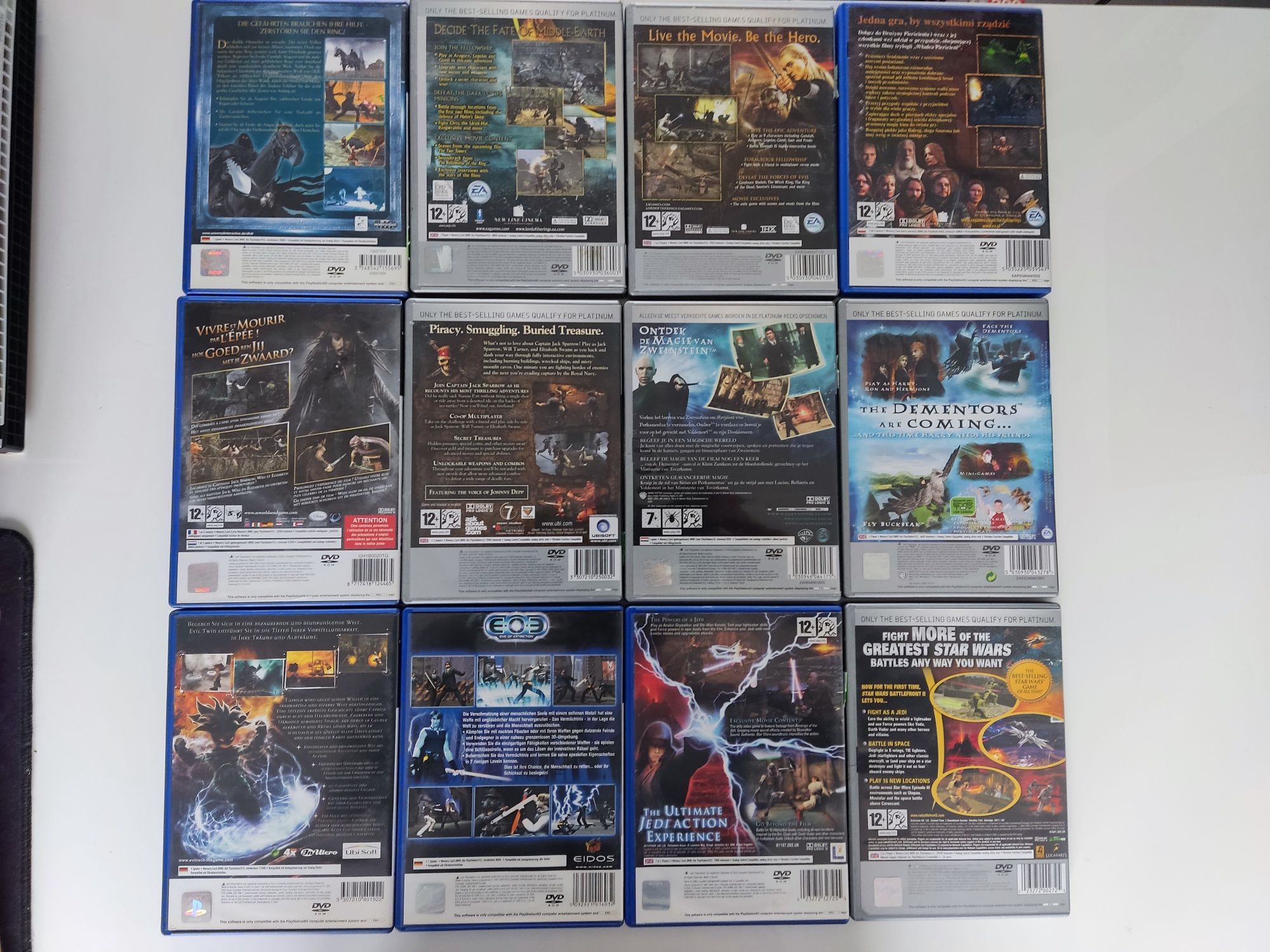 Lord of the Rings, Harry Potter,Star Wars PlayStation 2