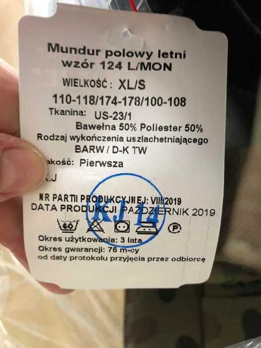 Mundur polowy letni wzór 124L rozmiar XL/S