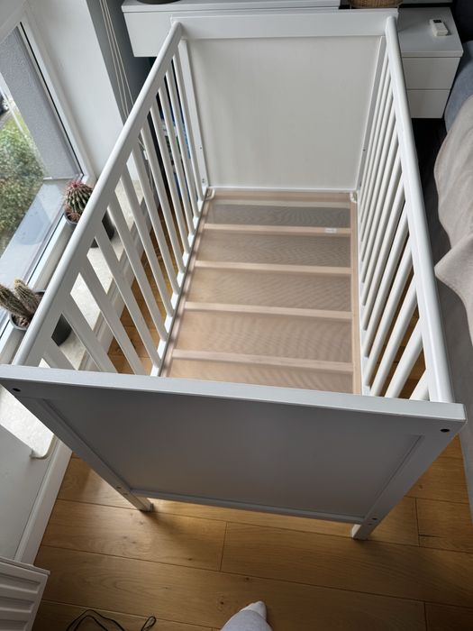 Łóżeczko GULLIVER IKEA, białe 120x60cm + materac HILDING Dobranocka