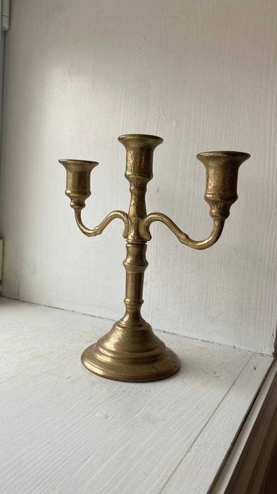 Бронзовый подсвечник на 3 свечи
