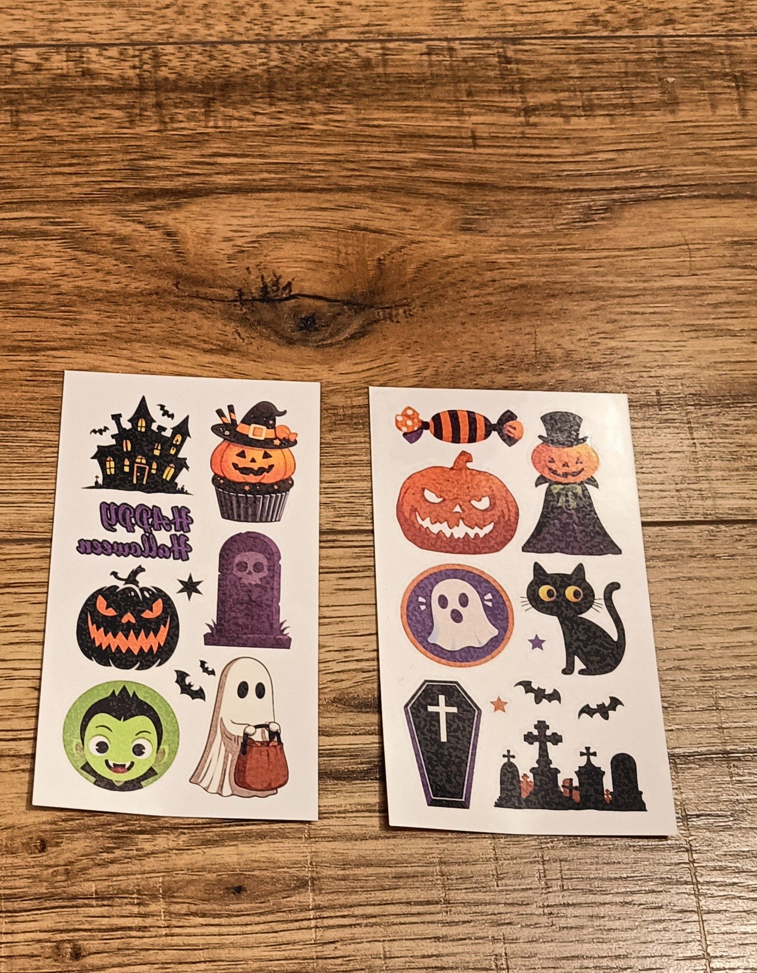 Tatuaże halloween dynia duch pająk dla dziecka