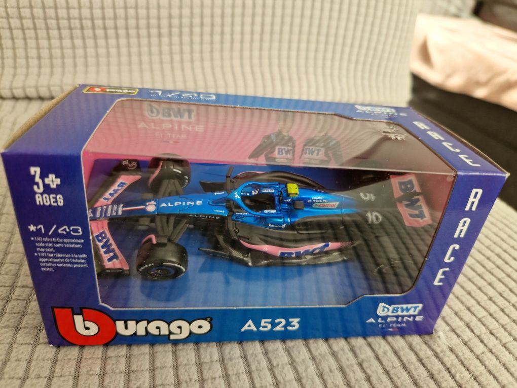 Bburago, model Alpine F1 Team, Pierre Gasly 2023, bolid F1, Formuła 1