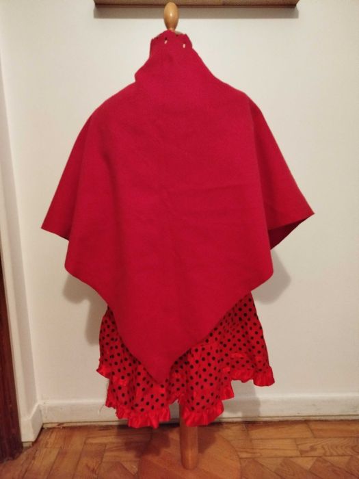 Carnaval Vestido sevilhana + xaile 5/10 anos