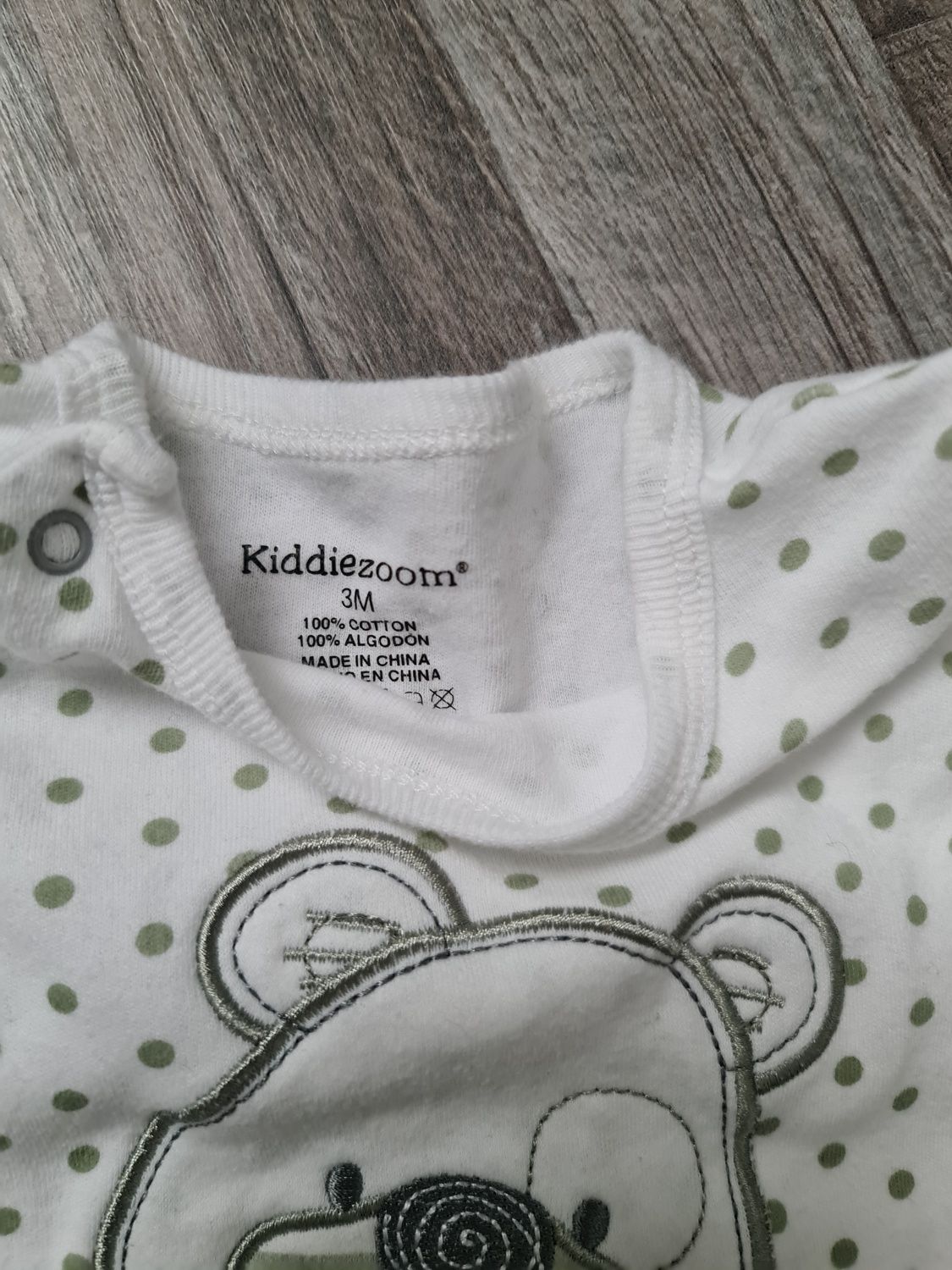 Pajacyk w kropki miś z misiem napy rozm 62