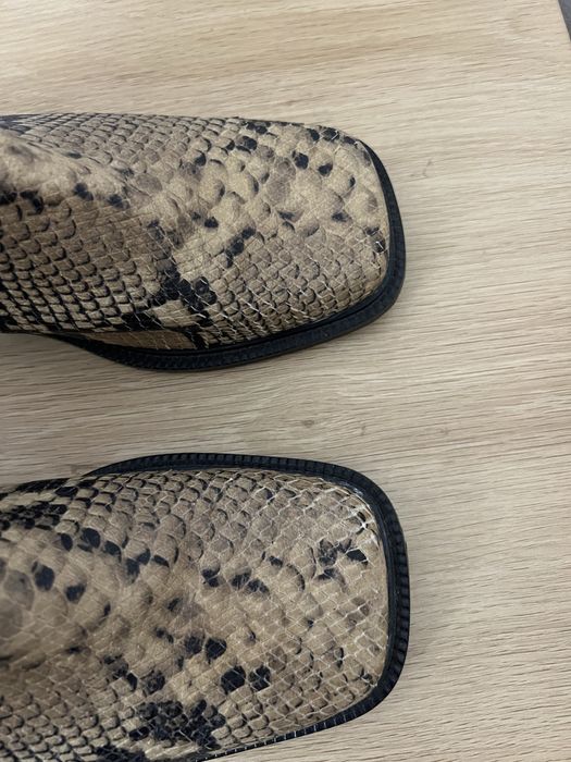 Черевики Hvoya 41, під змію, квадратний ніс, стиль Mista, Marni, Acne