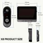 домофон відеодомофон для дому бездротовою камерою та екраном Smart X8