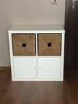 Kallax 2x2 ikea biały bez koszy wiklinowych