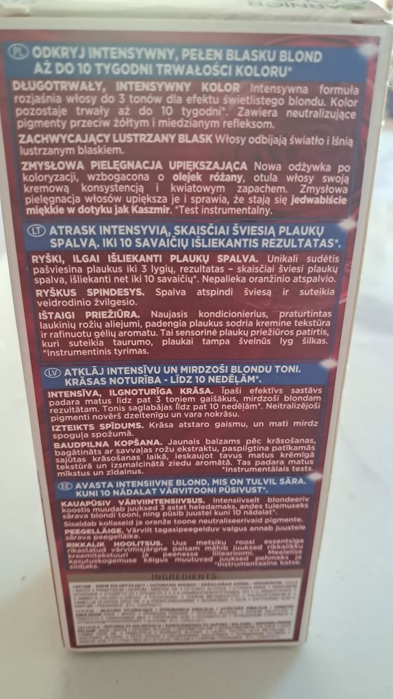 Superrozjasniajacy krem koloryzujący Garnier S9 Srebrny popielaty blon