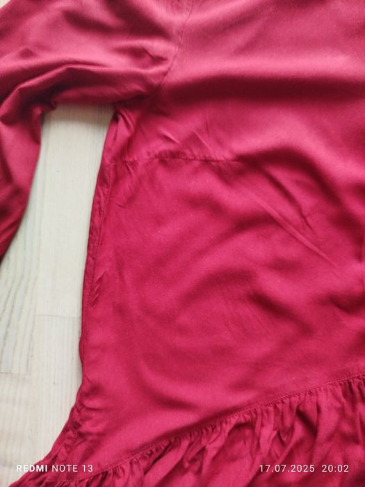 Czerwona wiskozowa wiskoza sukienka Reserved 38 ciążowa do karmienia z