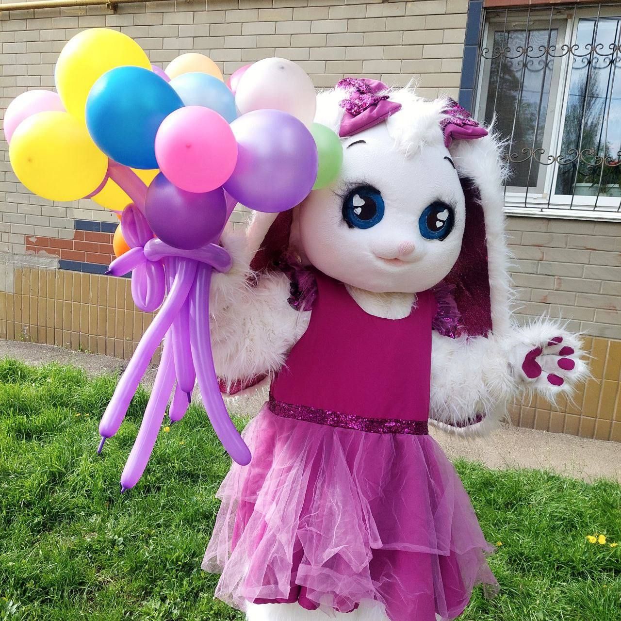 Зайка білосніжна на привітання зайчик  білий  белый заец  экспресс