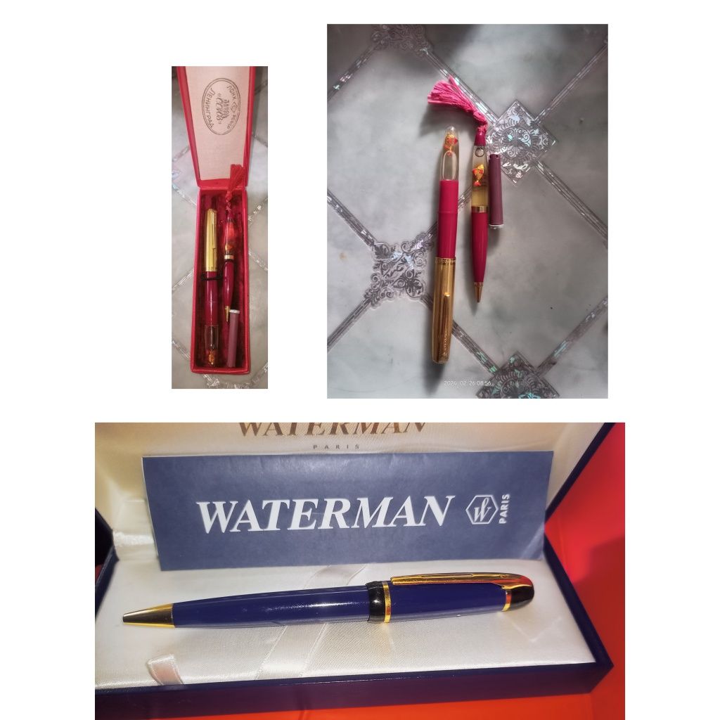 Ручка шариковая "Waterman", Paris.Набор ручек (Золотая рыбка)"СССР".