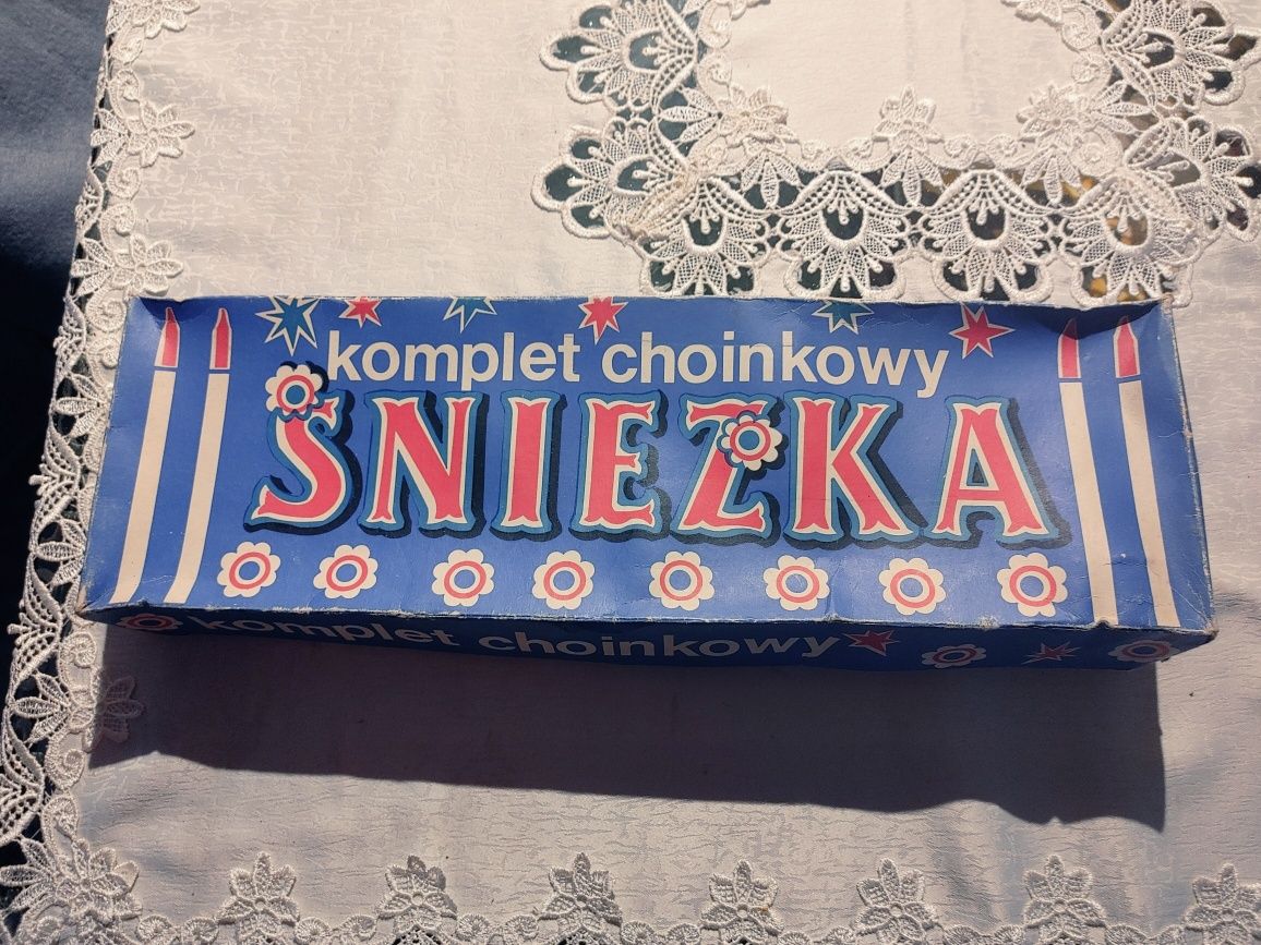 Lampki choinkowe retro światełka na choinkę PRL Delam Śnieżka