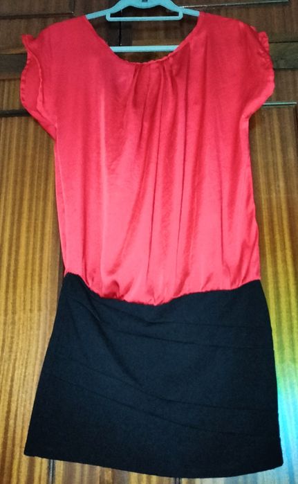 Vestido Vermelho e Preto Italie
