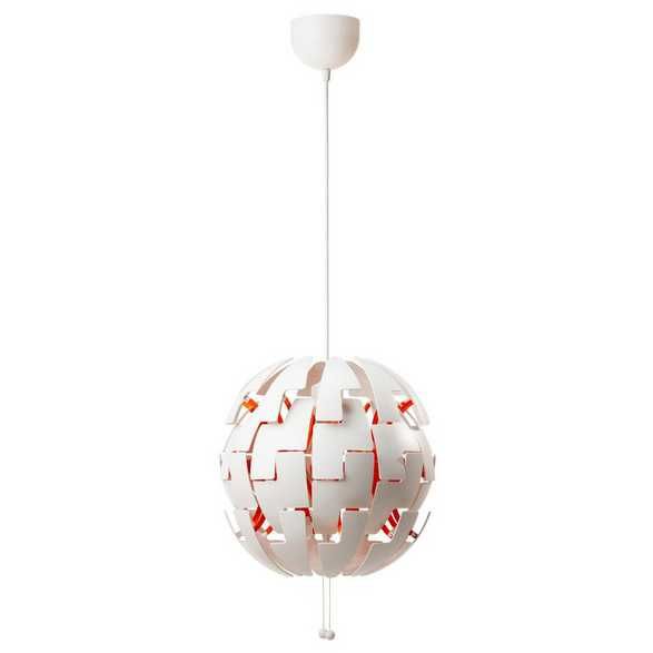 Nowa IKEA LAMPA Wisząca PS 2014 Biała Pomarańczowa 35cm Sufitowa E27