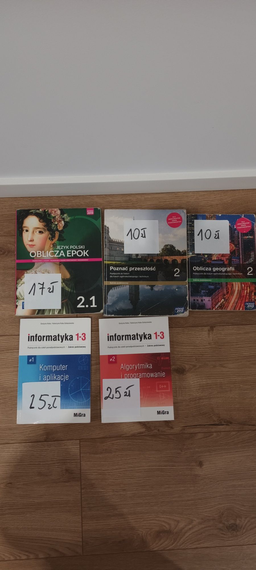 Podręczniki liceum 1, 2 klasa