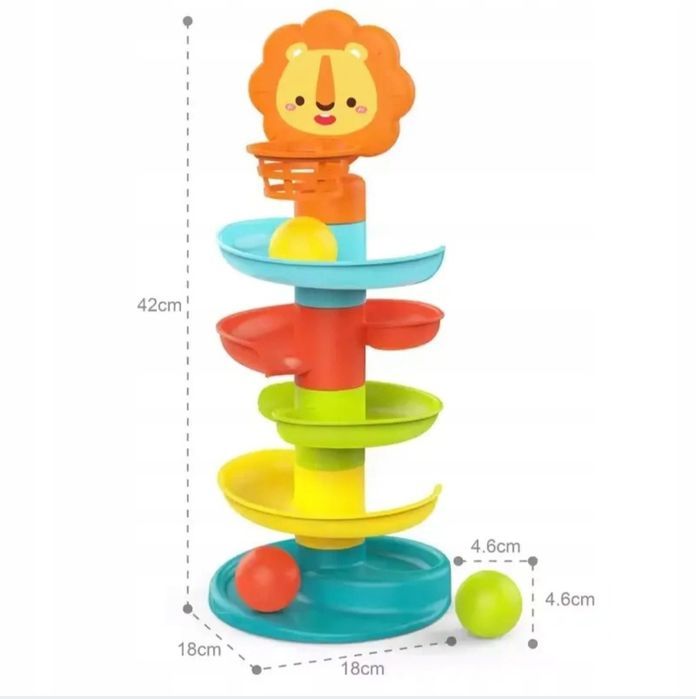 Nowa wieś piramida z kulkami zjeżdżalnia Lew