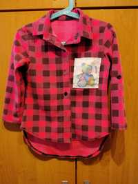 Koszula ,bluza rozpinana. Różowa Dziewczynka 98-104