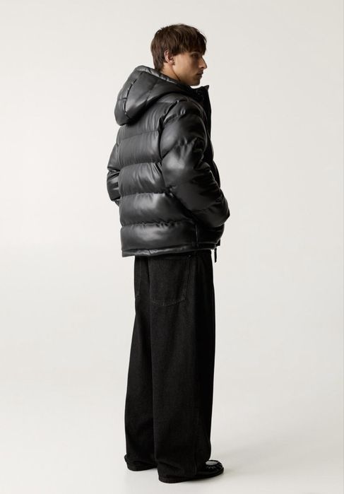 Куртка зимова еко шкіра pull&bear