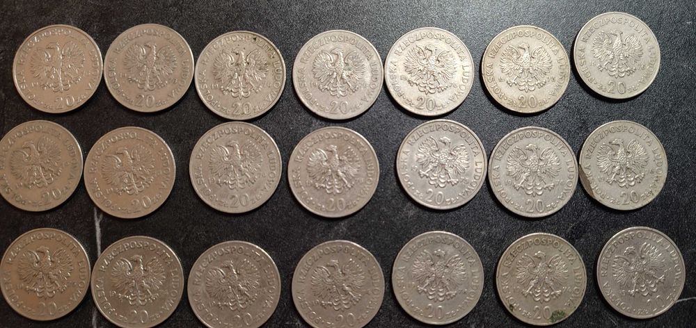 Komplet monet 20 zł 1974-76 MARCELI NOWOTKO