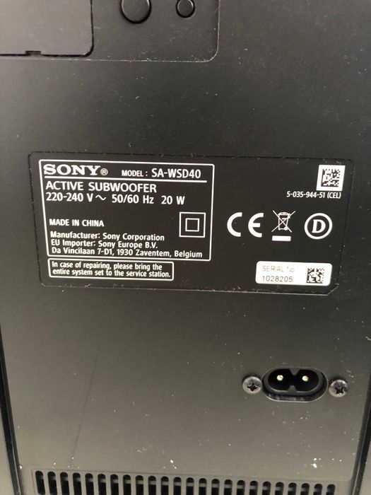 Soundbar sony ht-sd40