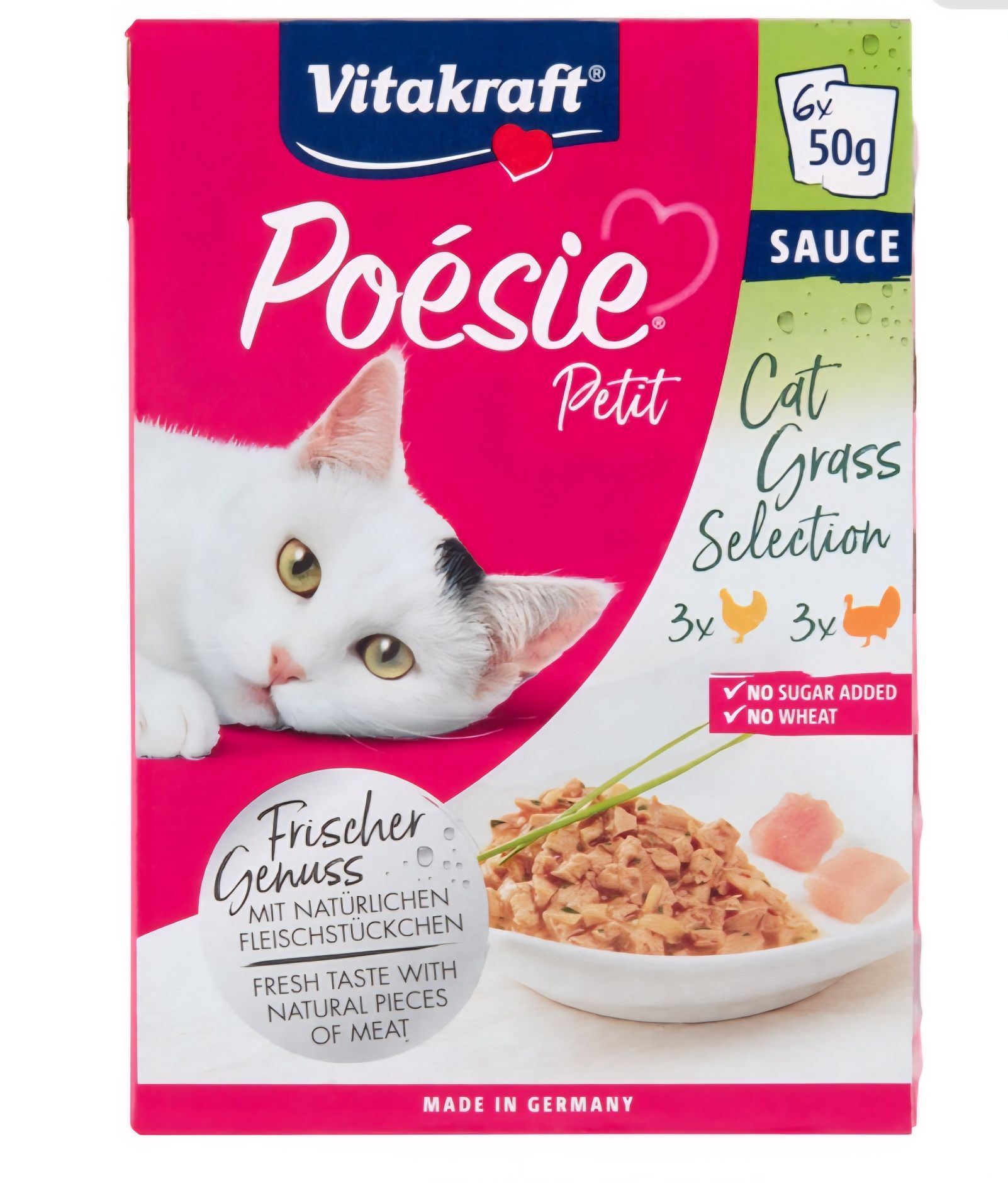 72szt Saszetek dla kota Vitakraft Poesie Sauce kurczak/indyk kocia tra