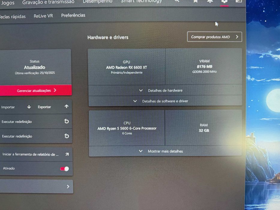 Setup Gaming Completo 6600xt ryzen 5600 32gb
