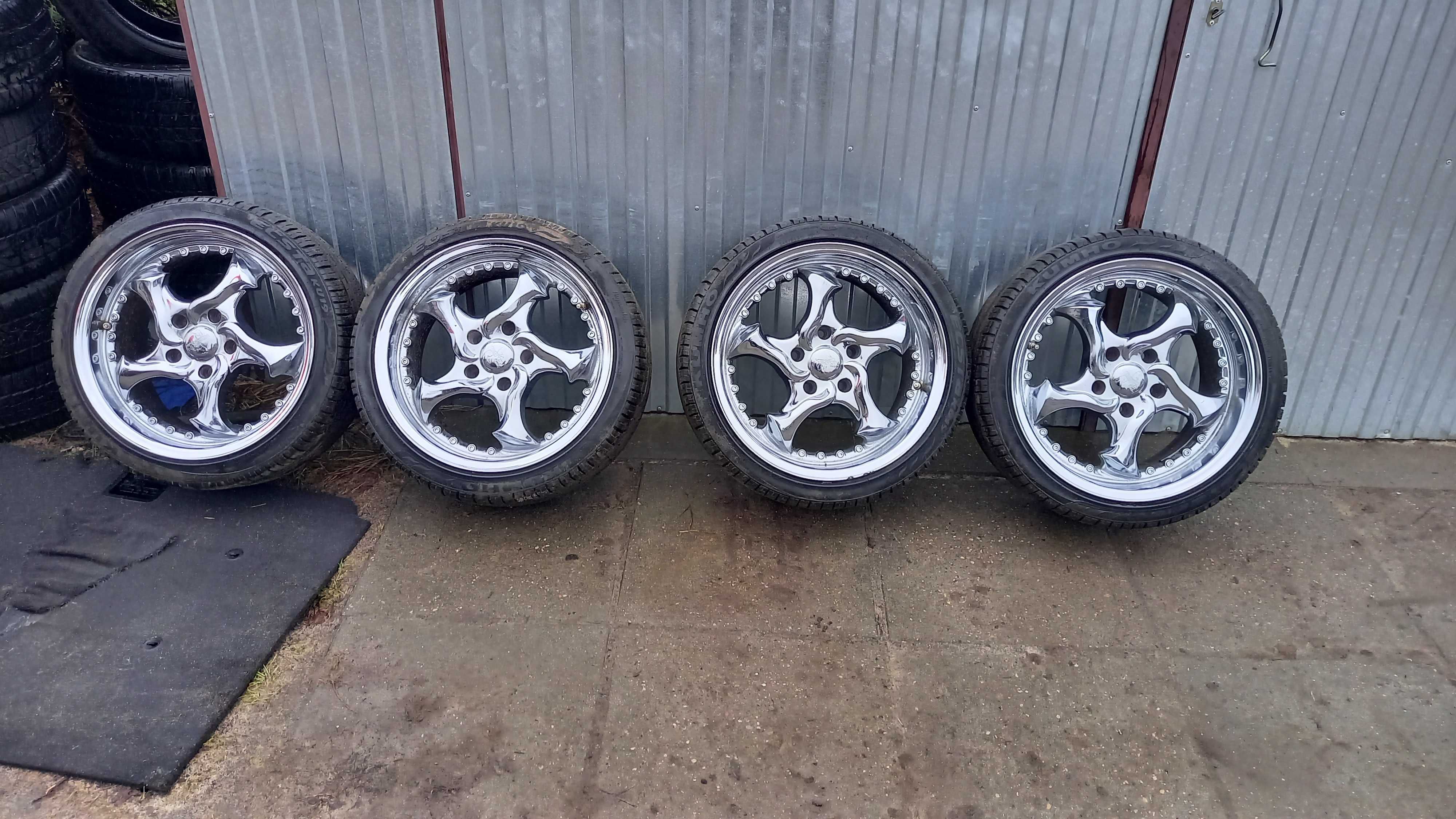 Alufelgi KESKIN KT7 17 cali dwie szerokości 5x120 bmw e36 e46 chrom