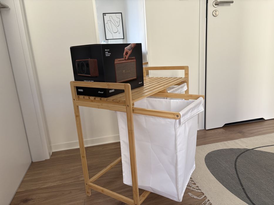 Bambusowy kosz na pranie 2 przegrody