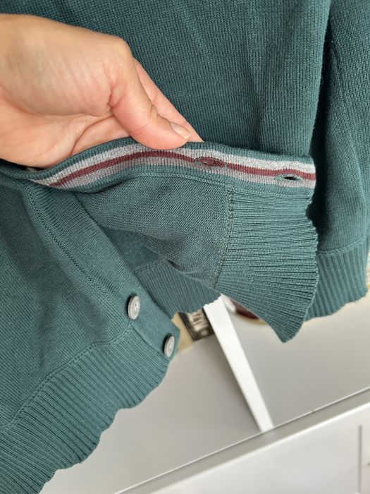 Kardigan męski S.Oliver zielony butelkowa zieleń cardigan w serek xl