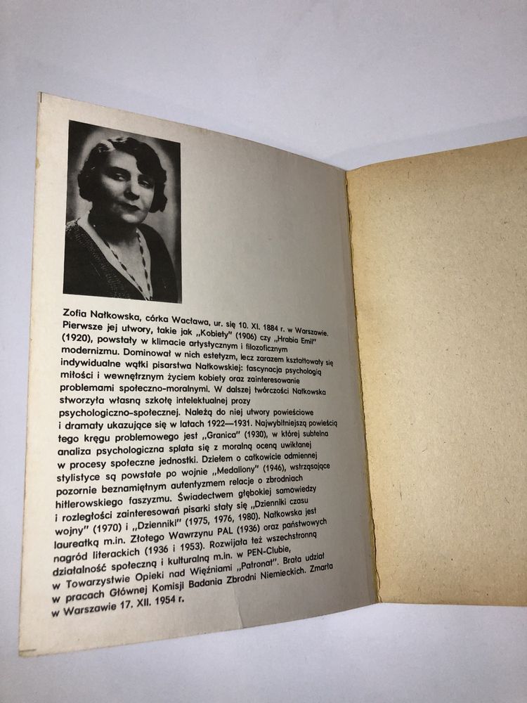 Ksiazka Granica lektura Zofia Nalkowska