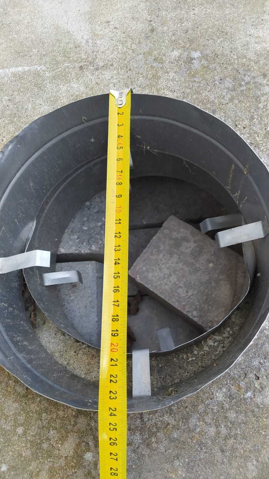 Czapa kominowa betonowa, nowa kwadratowa 73cm, fi 240mm - 2 sztuki