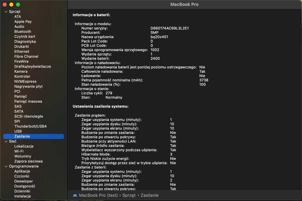 Macbook Pro A2289 i5 / 8 GB / 256 GB / 279 cykli