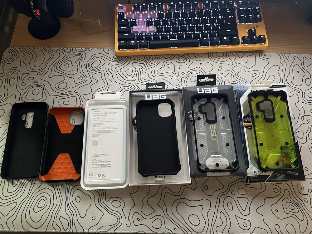 чохли для телефону ( uag, s21fe, s21, iphone 11, s9, s9+ )