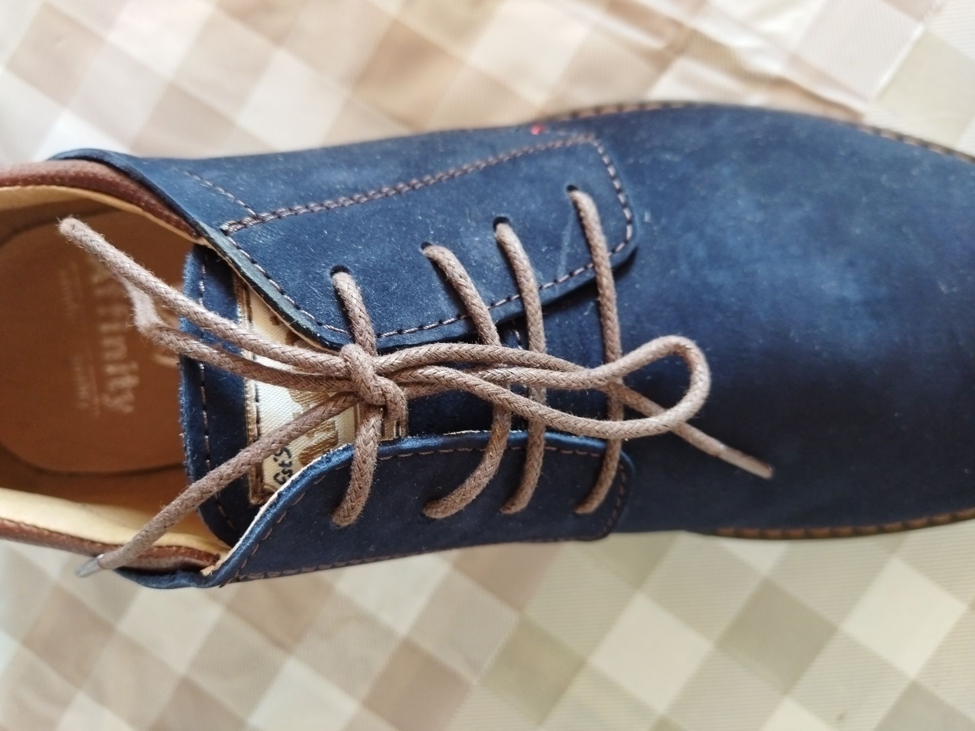 Новые Туфли синие замшевые на шнурках Affinity 43 размер