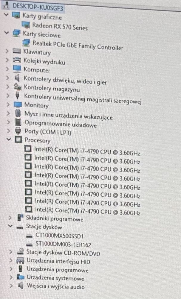 Komputer Intel i7-4790, 16gb RAM RX 570 Aorus