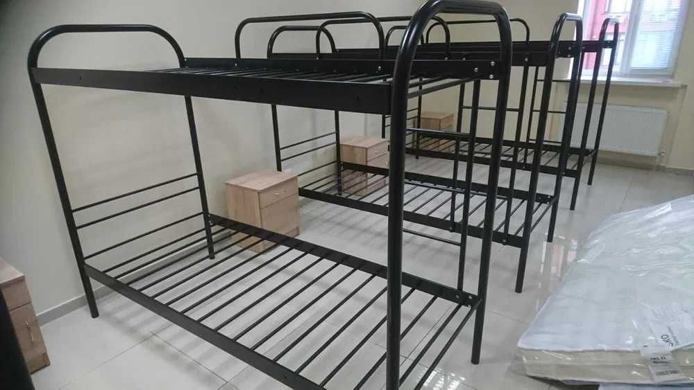 Кровать двухъярусная металлическая для взрослых. Бесплатная доставка