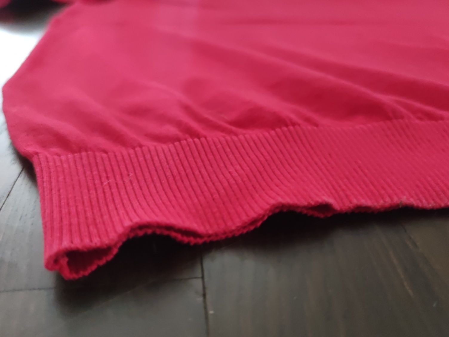 Malinowo czerwony sweter Vistula bawełna