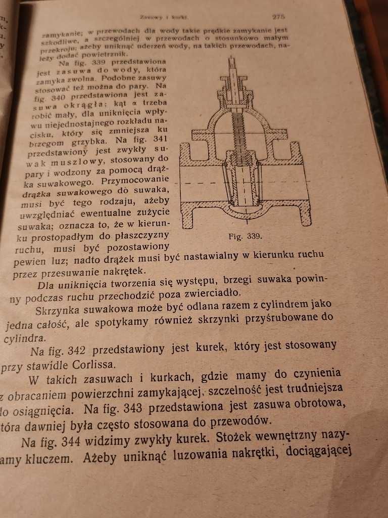 Stara książka Części maszyn Hugo Krauze z 1922 roku