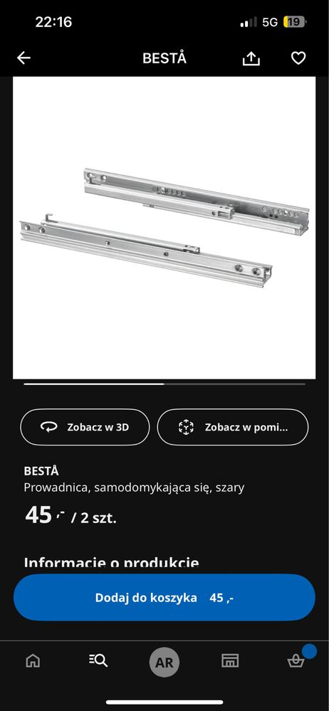 Szafka TV IKEA BESTA 2szt 120x40 Lappviken