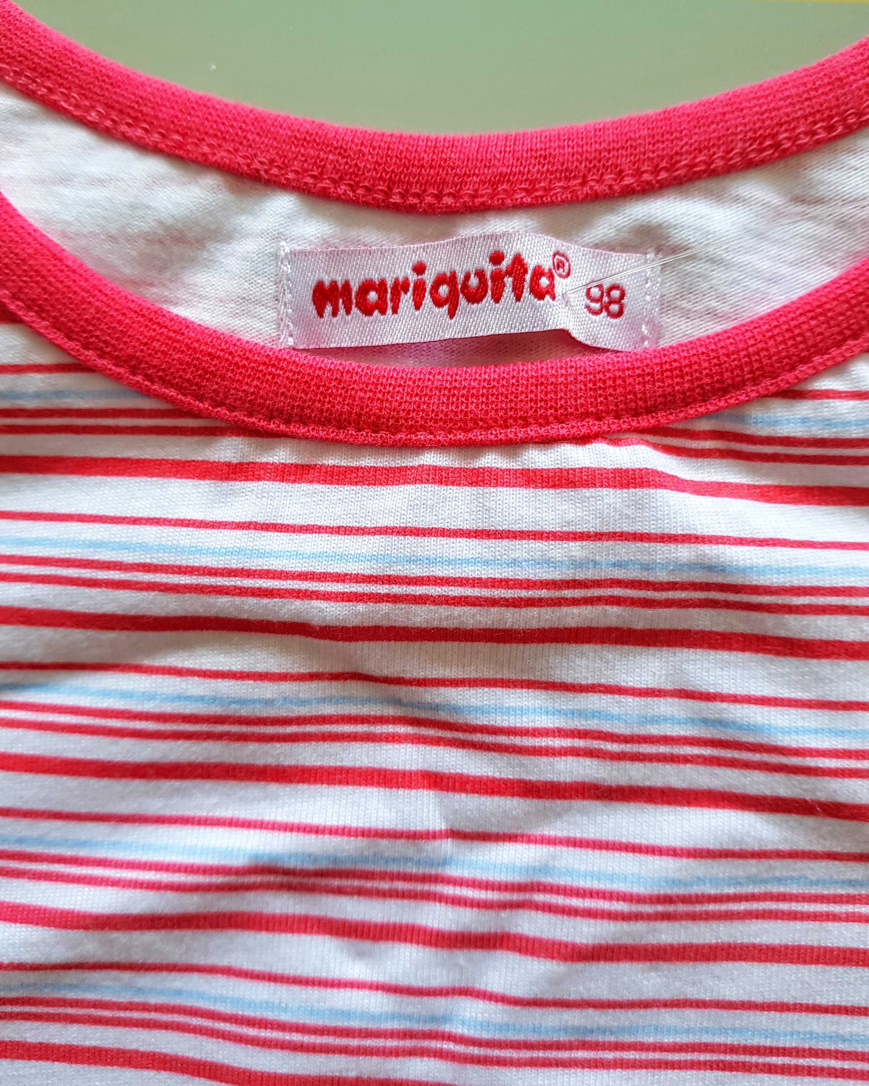 Bluzka dla dziewczynki Mariquita różowa paski r.98
