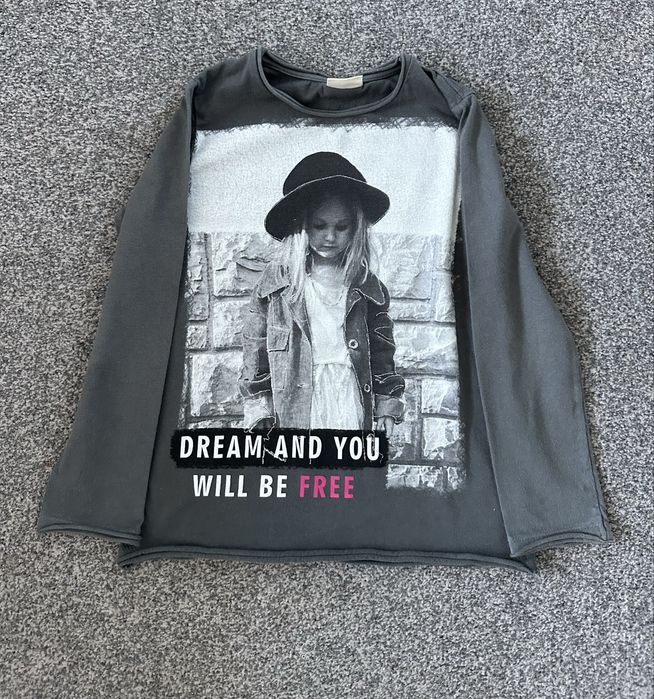 Szara bluzka długi rękaw Zara 122 longsleeve