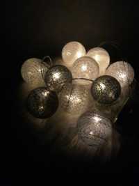 Lampki led cotton balls, 10 kul.